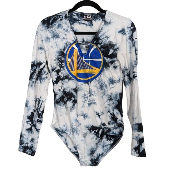 NBA Golden State Warriors long sleeve womens tie dye bodysuit size Medium‎ - Picture 1 of 6